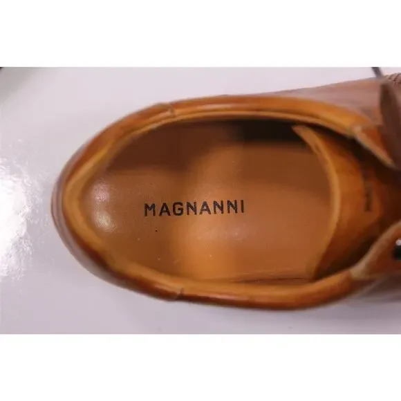 Magnanni Lizandro Marlow Honey Brown Lowtop Leather Sneakers US 9 - Picture 11 of 12